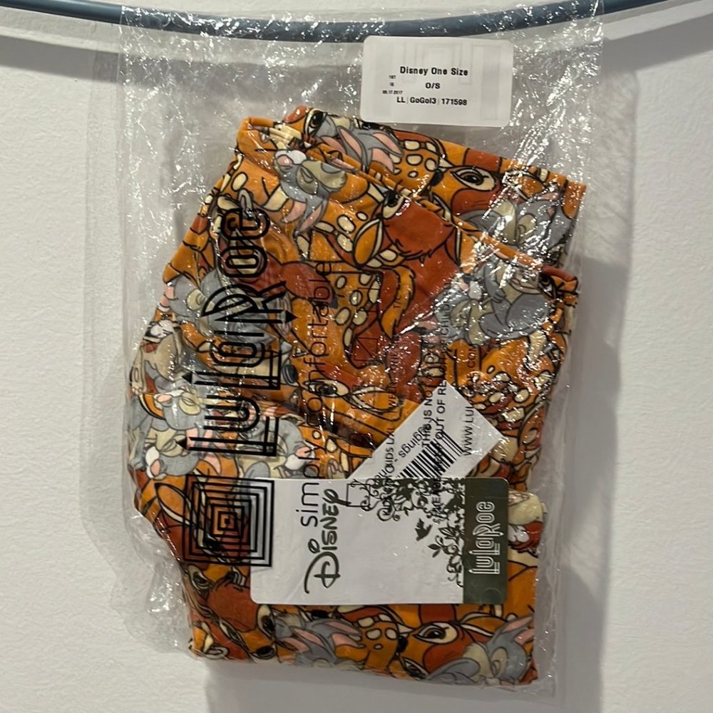 LulaRoe Vintage Disney Bambi OS Leggings, NWT